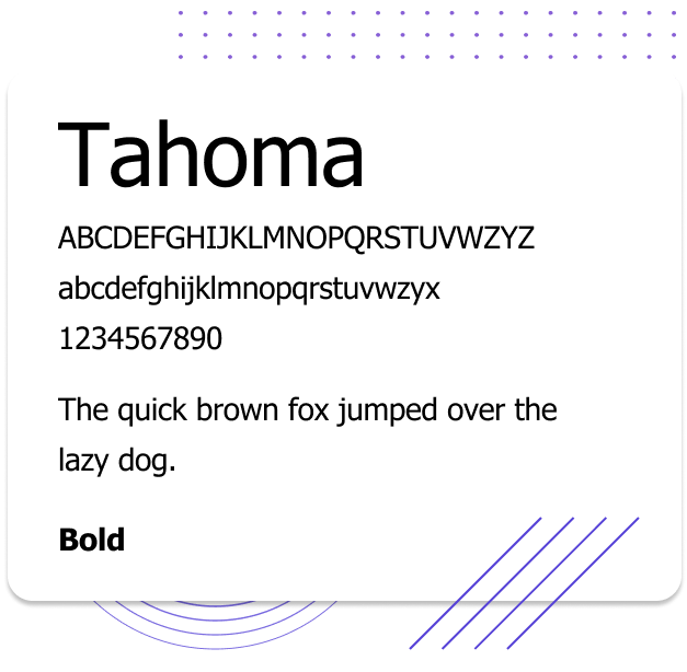 Tahoma Web Safe Font