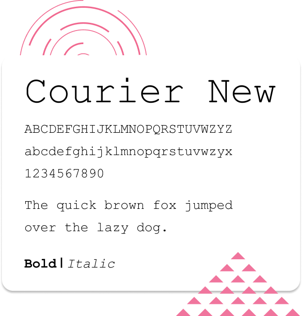 Web Safe Font Courier New